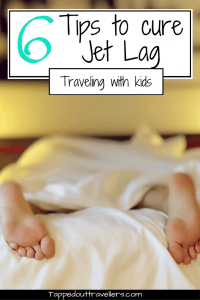 The secret to dealing with jet lag in kids; Get some sun, slow down, sleep when they sleep, establish a schedule and lots of patience | Travel Tips and Tricks | travel tips for international travel | jet lag tips | air plane travel tips | Family Travel | Travel with Kids